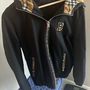 BB Black Jacket with Plaid Lining fit SM to M
